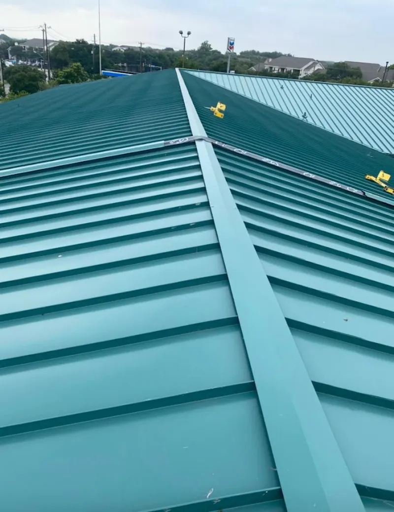 Green commercial metal roof ridge and valley for Metal Roof Repair in Gardnerville
